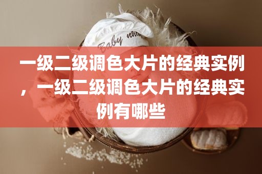 一级二级调色大片的经典实例，一级二级调色大片的经典实例有哪些
