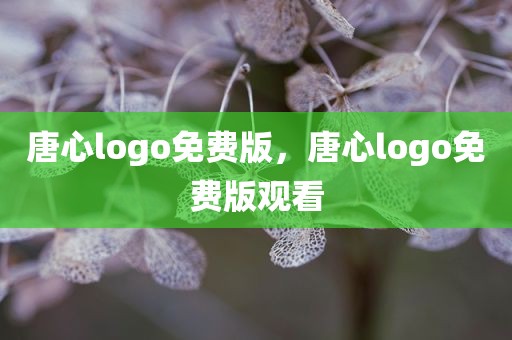 唐心logo免费版，唐心logo免费版观看