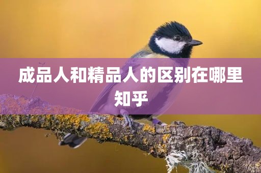 成品人和精品人的区别在哪里知乎