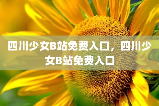 四川少女B站免费入口，四川少女B站免费入口