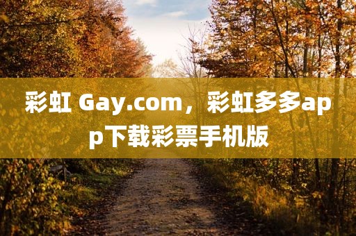 彩虹 Gay.com，彩虹多多app下载彩票手机版