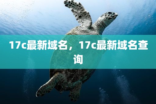 17c最新域名，17c最新域名查询