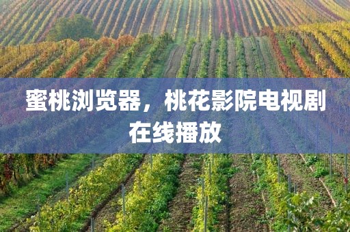 蜜桃浏览器，桃花影院电视剧在线播放