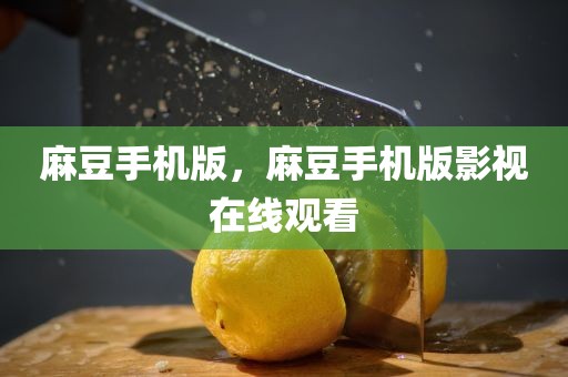 麻豆手机版，麻豆手机版影视在线观看