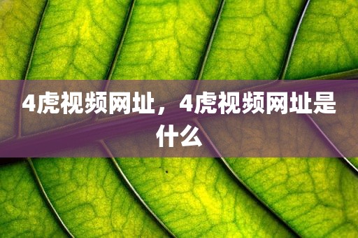 4虎视频网址，4虎视频网址是什么