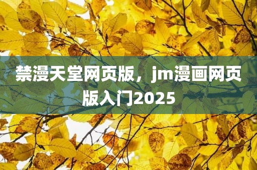 禁漫天堂网页版，jm漫画网页版入门2025