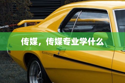 传媒，传媒专业学什么