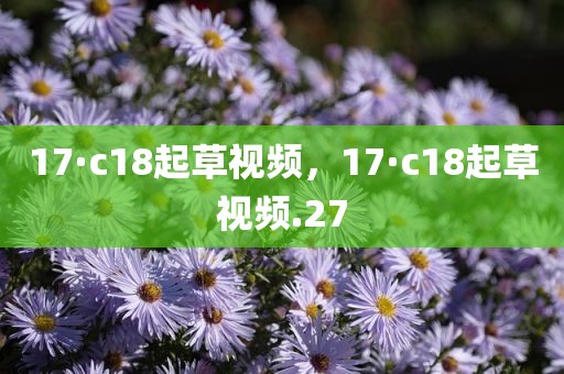 17·c18起草视频，17·c18起草视频.27