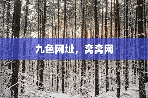 九色网址，窝窝网