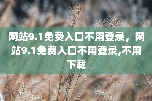 网站9.1免费入口不用登录，网站9.1免费入口不用登录,不用下载