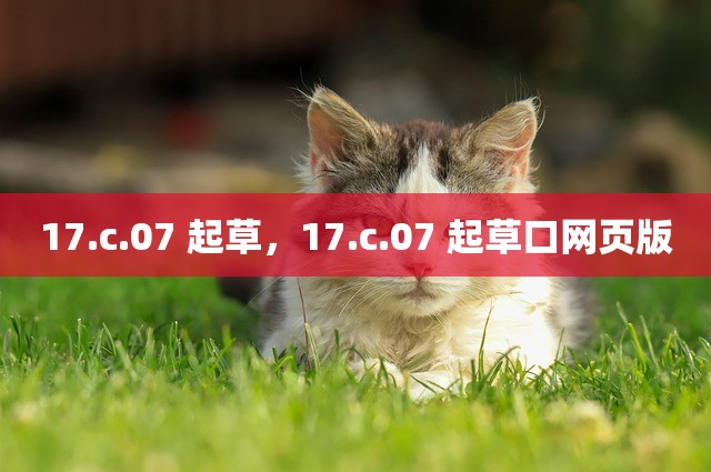 17.c.07 起草，17.c.07 起草口网页版