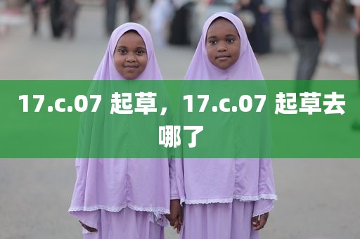17.c.07 起草，17.c.07 起草去哪了