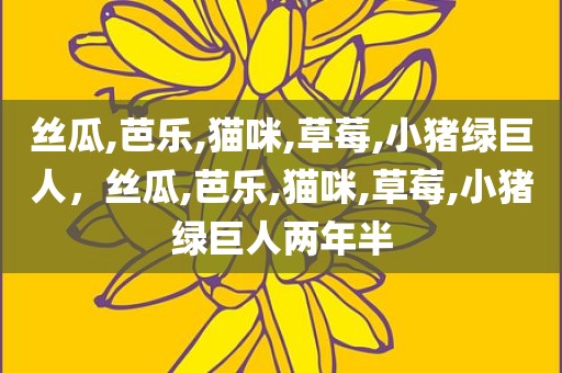 丝瓜,芭乐,猫咪,草莓,小猪绿巨人，丝瓜,芭乐,猫咪,草莓,小猪绿巨人两年半