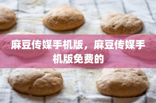 麻豆传媒手机版，麻豆传媒手机版免费的