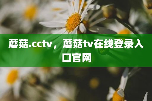 蘑菇.cctv，蘑菇tv在线登录入口官网