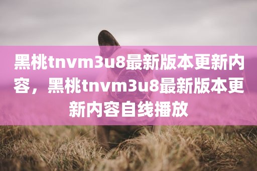 黑桃tnvm3u8最新版本更新内容，黑桃tnvm3u8最新版本更新内容自线播放