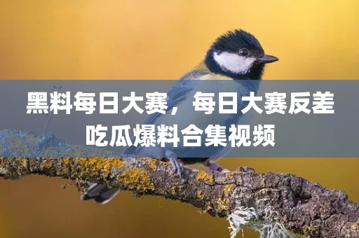 黑料每日大赛，每日大赛反差吃瓜爆料合集视频