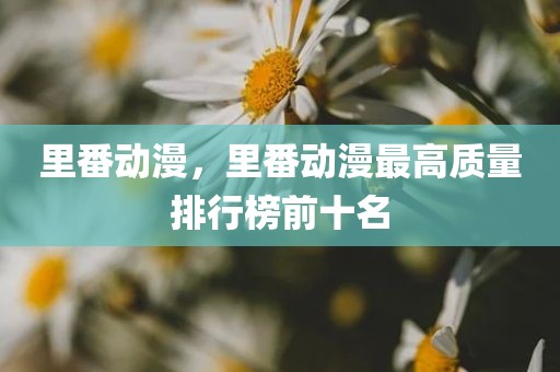 里番动漫，里番动漫最高质量排行榜前十名