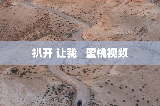 扒开 让我   蜜桃视频