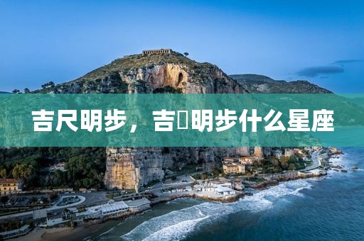吉尺明步，吉沢明步什么星座