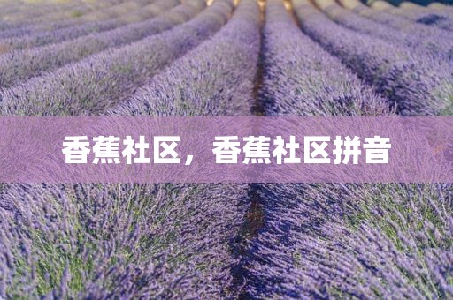 香蕉社区，香蕉社区拼音