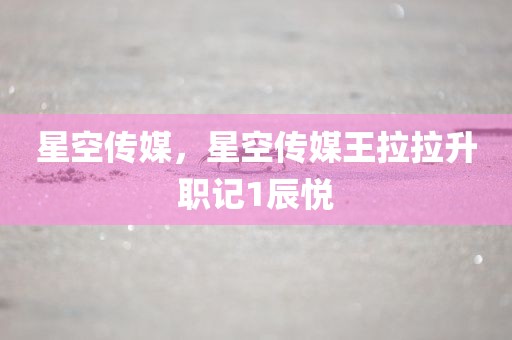 星空传媒，星空传媒王拉拉升职记1辰悦