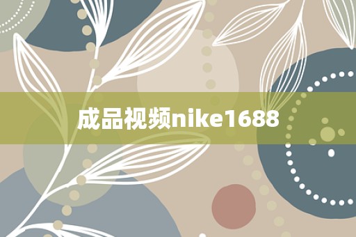 成品视频nike1688