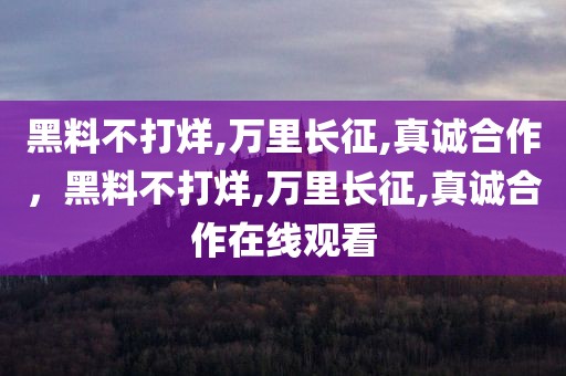 黑料不打烊,万里长征,真诚合作，黑料不打烊,万里长征,真诚合作在线观看