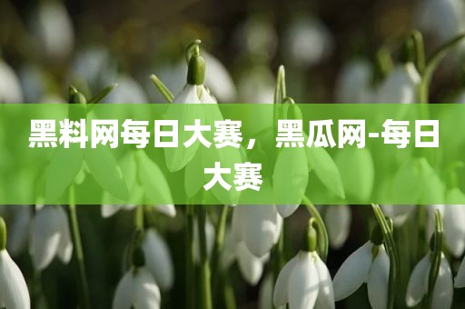 黑料网每日大赛，黑瓜网-每日大赛