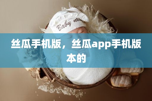 丝瓜手机版，丝瓜app手机版本的