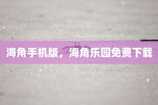 海角手机版，海角乐园免费下载