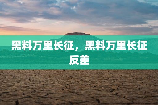 黑料万里长征，黑料万里长征反差