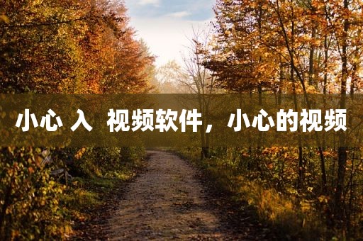 小心 入  视频软件，小心的视频