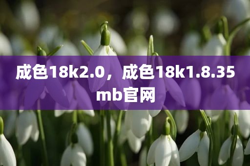 成色18k2.0，成色18k1.8.35mb官网