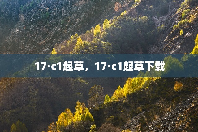 17·c1起草，17·c1起草下载