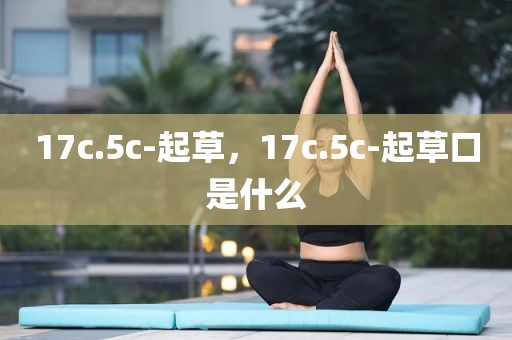 17c.5c-起草，17c.5c-起草口是什么