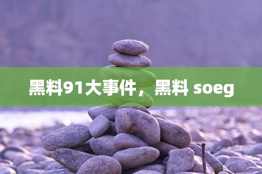黑料91大事件，黑料 soeg