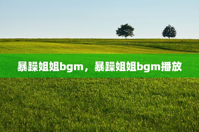暴躁姐姐bgm，暴躁姐姐bgm播放