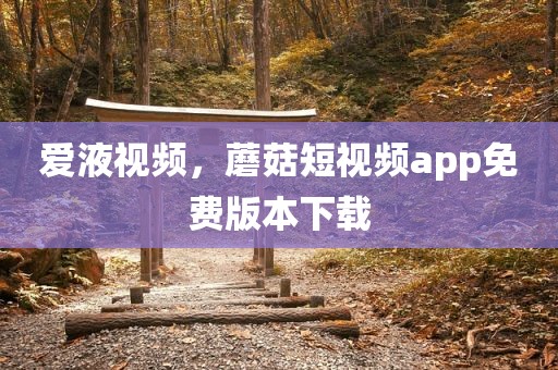 爱液视频，蘑菇短视频app免费版本下载