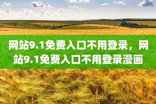 网站9.1免费入口不用登录，网站9.1免费入口不用登录漫画