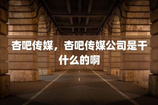 杏吧传媒，杏吧传媒公司是干什么的啊
