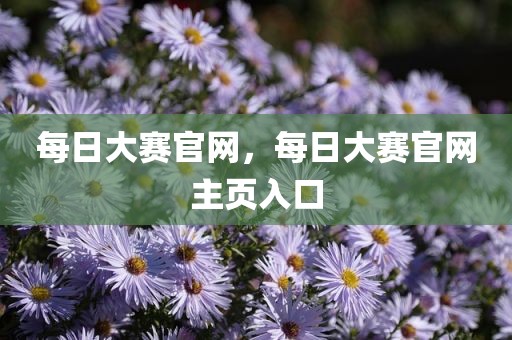 每日大赛官网，每日大赛官网主页入口