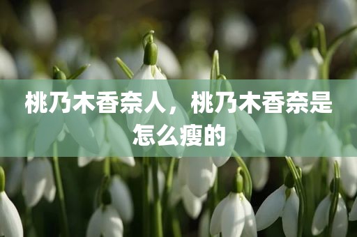 桃乃木香奈人，桃乃木香奈是怎么瘦的