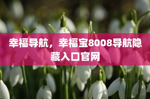 幸福导航，幸福宝8008导航隐藏入口官网