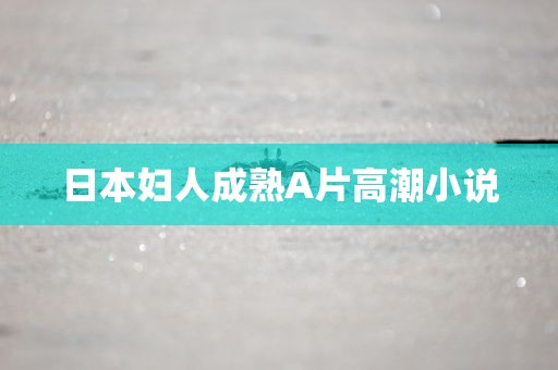 日本妇人成熟A片高潮小说