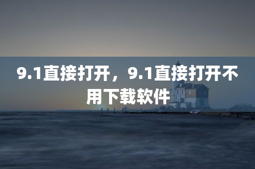 9.1直接打开，9.1直接打开不用下载软件