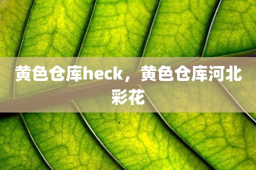 黄色仓库heck，黄色仓库河北彩花