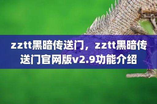 zztt黑暗传送门，zztt黑暗传送门官网版v2.9功能介绍