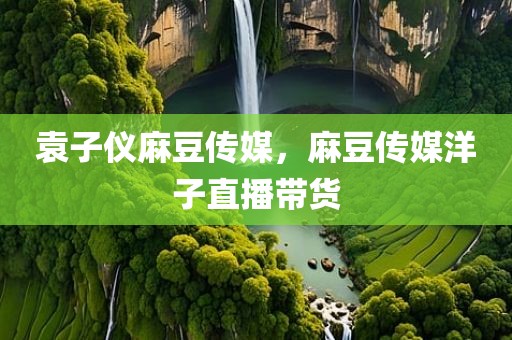 袁子仪麻豆传媒，麻豆传媒洋子直播带货