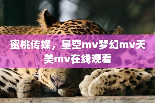 蜜桃传媒，星空mv梦幻mv天美mv在线观看